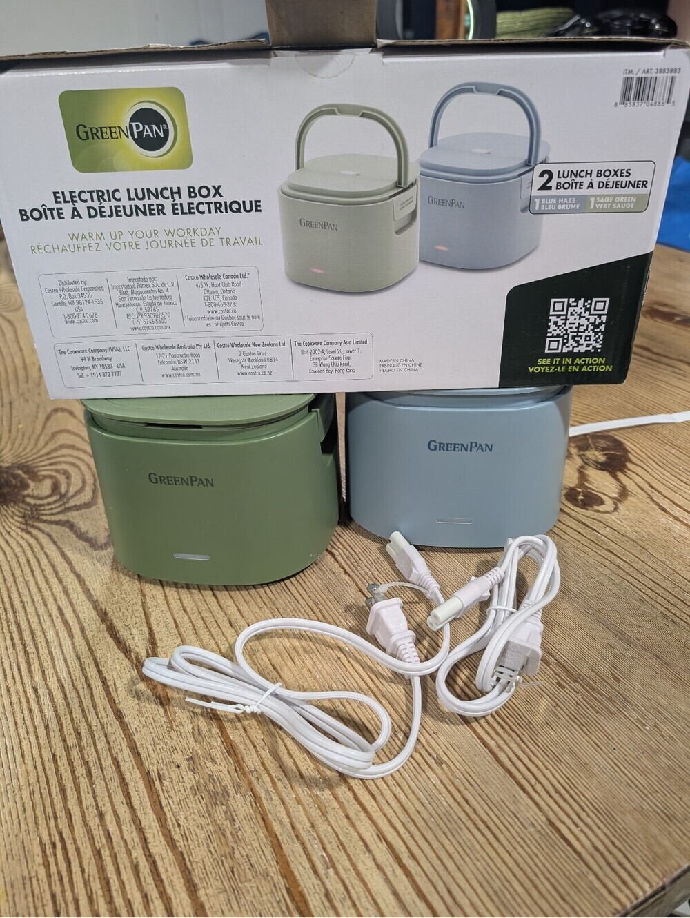 GreenPan Electric Heated Lunch Box 2-Pack Food Warmer 20oz Ceramic Nonstick